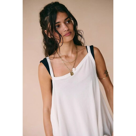 Free People Free-est Alexandra Tunic Top Asymmetrical Sleeveless Cotton L 280751 - Picture 3 of 8
